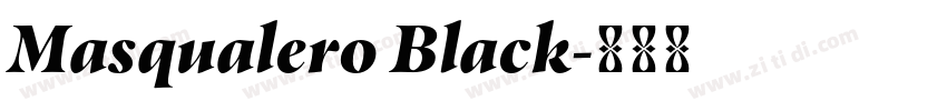 Masqualero Black字体转换